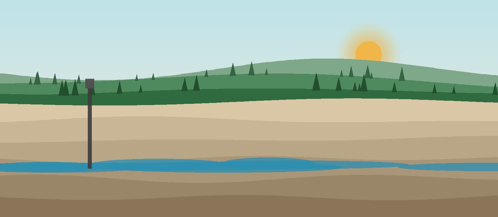 Illustration of Texas Hill Country above the Trinity Aquifer